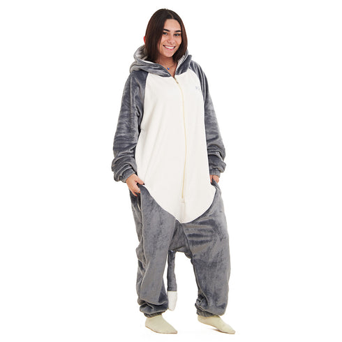 Snuggs Blanket Animal Onesie Husky